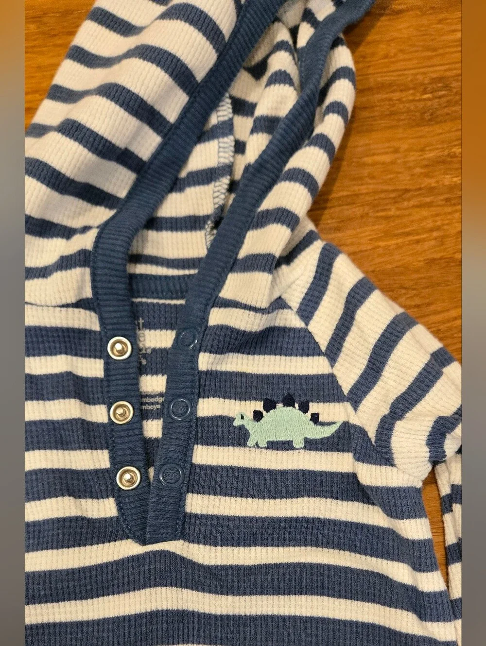 Carter's Long Sleeve Striped Hooded Bodysuit